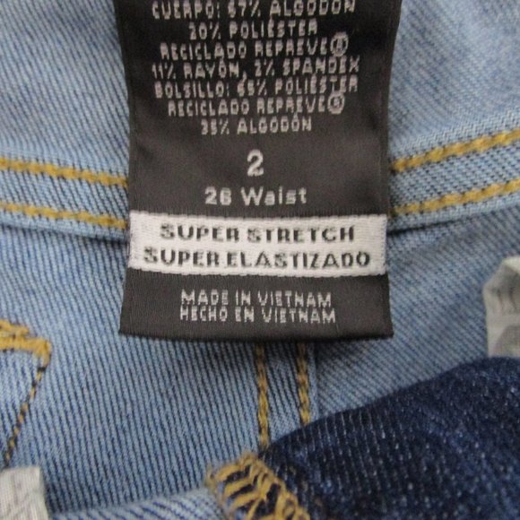 Mossimo Frayed Hem Super Stretch Denim Shorts - Picture 5 of 11